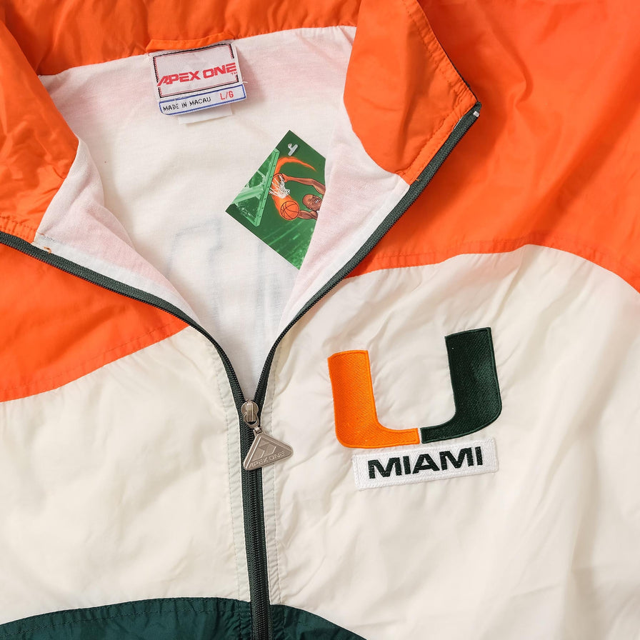 Vintage Miami Hurricanes Track Jacket Large 