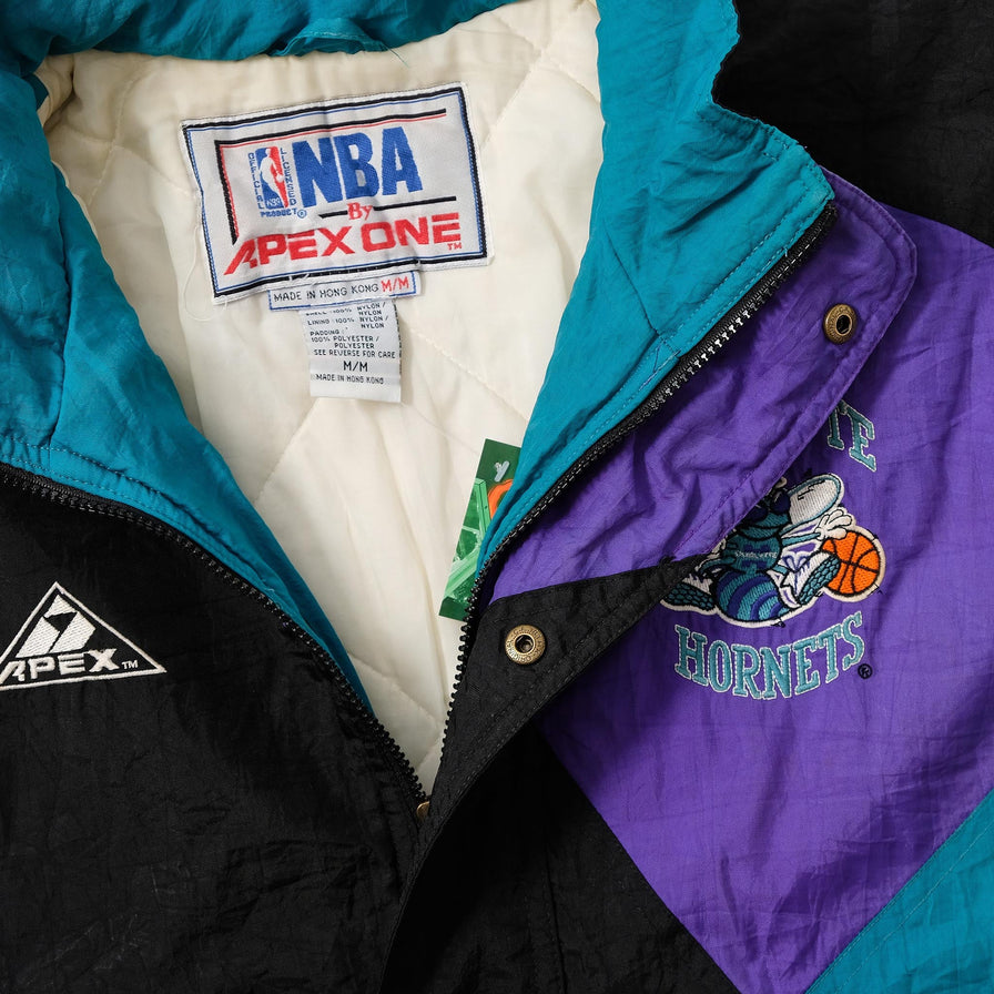 Vintage Charlotte Hornets Padded Jacket Medium 