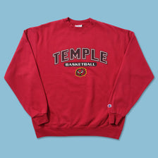 Champion Temple Basketball Sweater Large 
