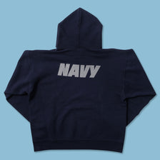 Vintage Russell Athletic Navy Hoody Medium