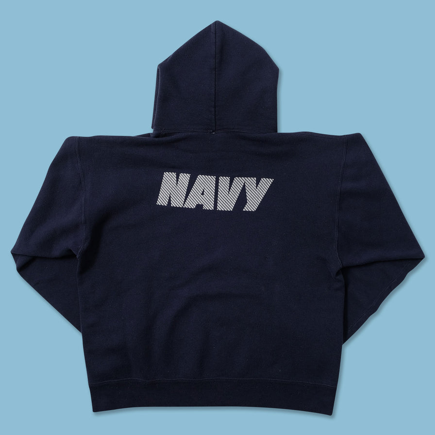 Vintage Russell Athletic Navy Hoody Medium - Double Double Vintage
