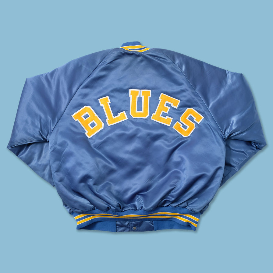 Vintage St. Louis Blues Satin Bomber Jacket Medium - Double Double Vintage