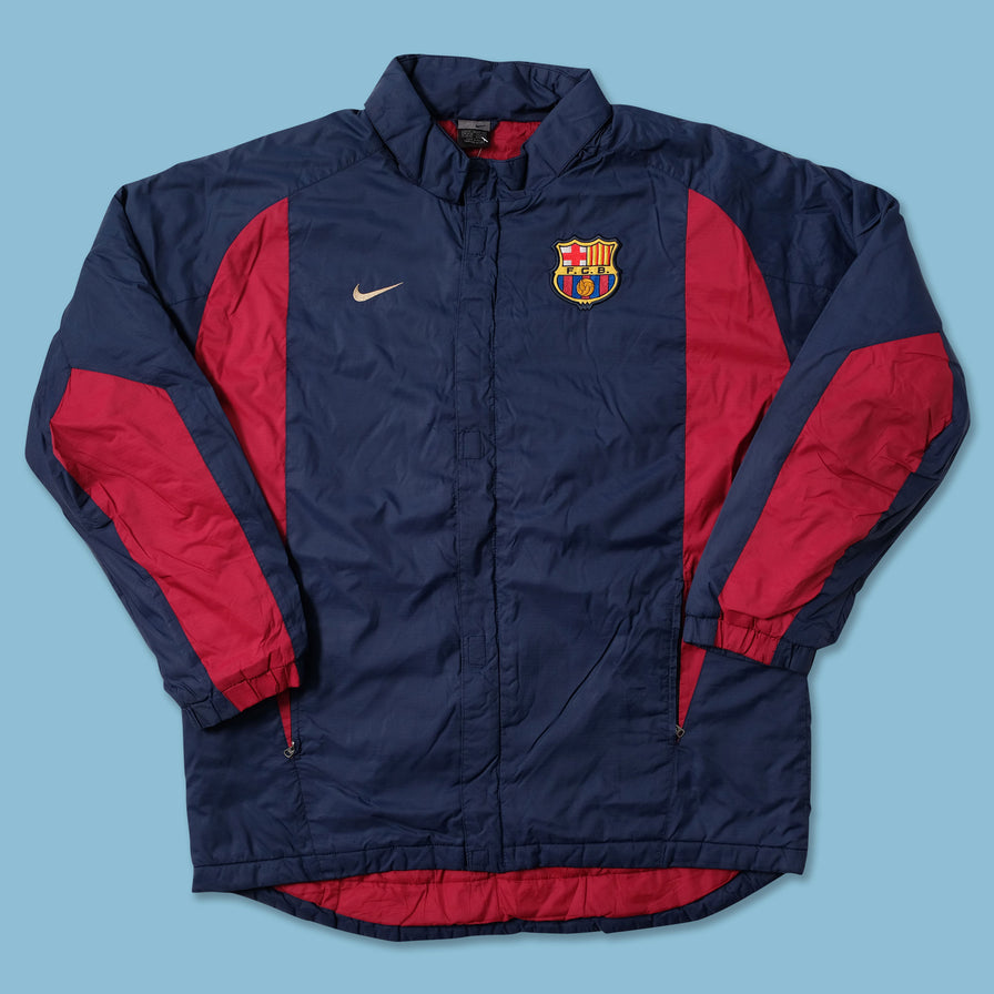 Vintage Nike FC Barcelona Padded Jacket XLarge - Double Double Vintage