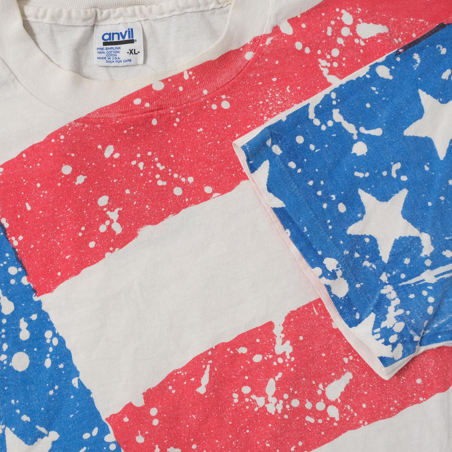 Vintage Stars and Stripes T-Shirt XLarge 