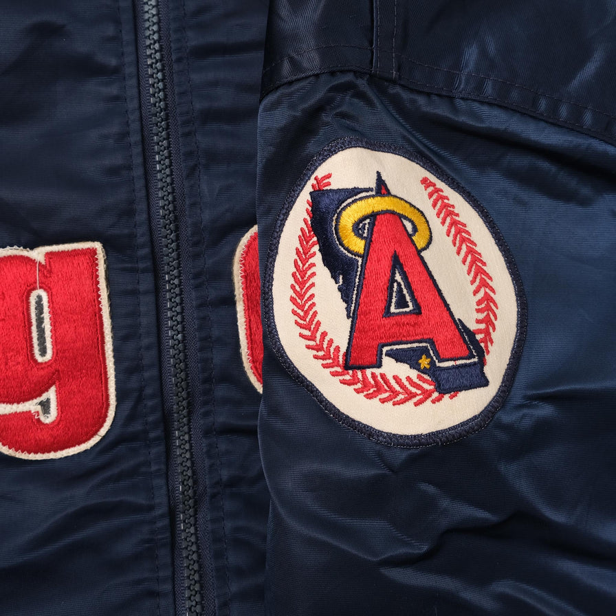 Vintage Starter Los Angeles Angels Satin Bomber Jacket Large 