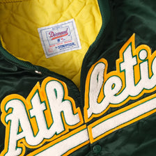 Vintage Starter Oakland Athletics Satin Bomber Jacket Medium 