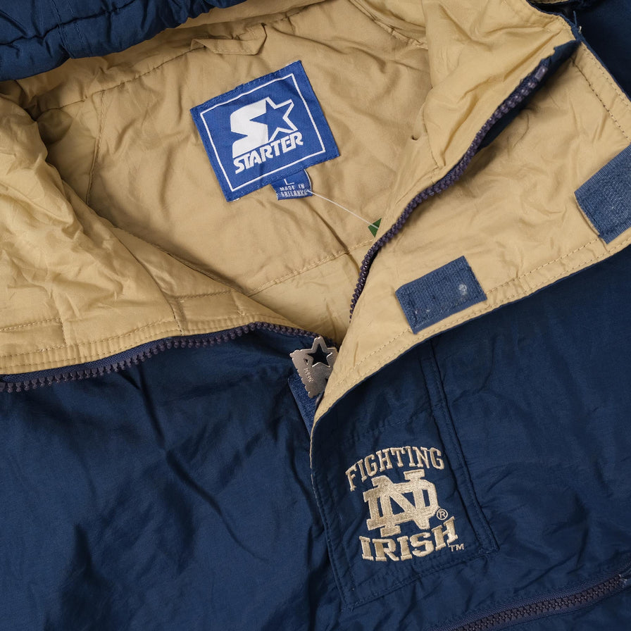 Vintage Starter Notre Dame Anorak Large 