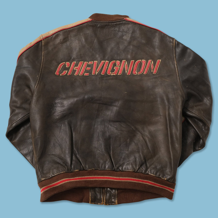 Vintage Chevignon Leather Jacket Medium kaufen – Double Double Vintage