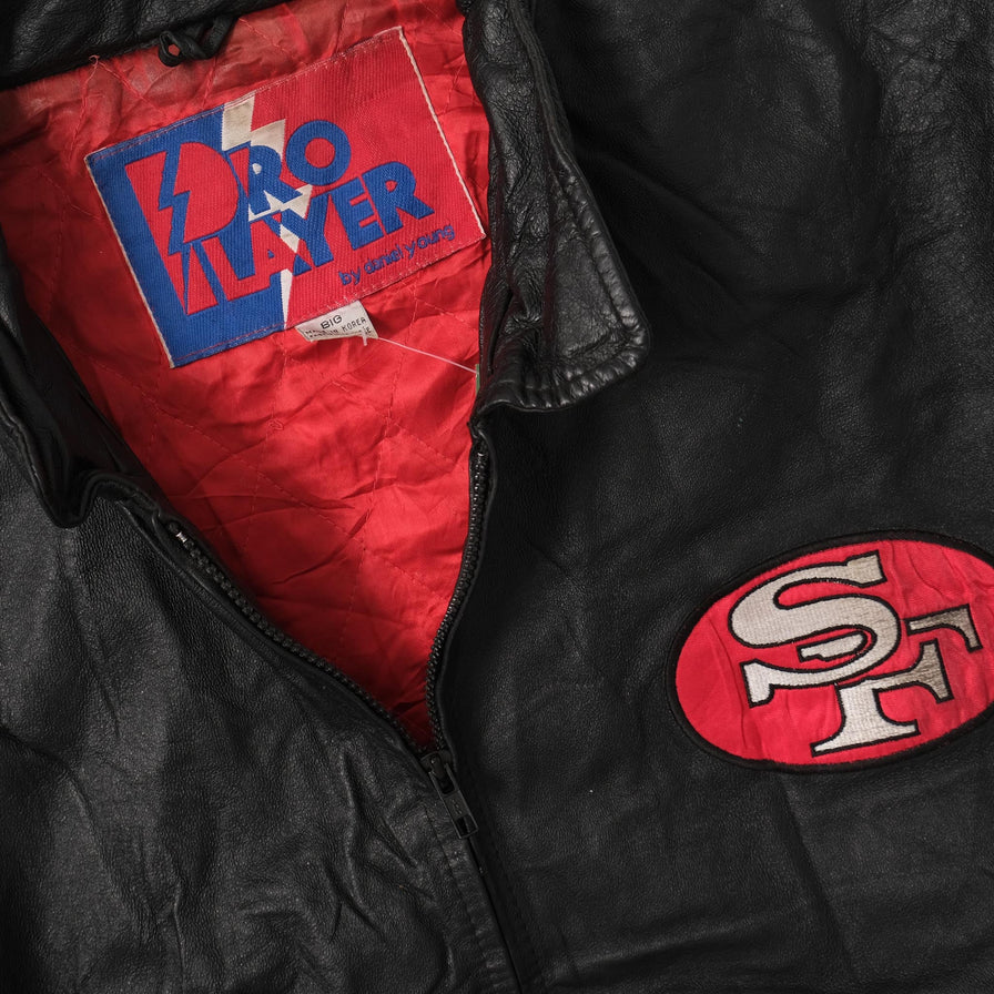 Vintage San Francisco 49ers Leather Jacket XLarge 