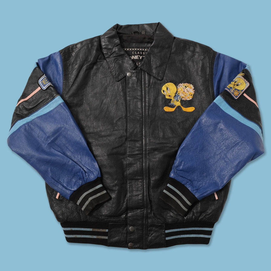 2001 Tweety Leather Jacket Medium 