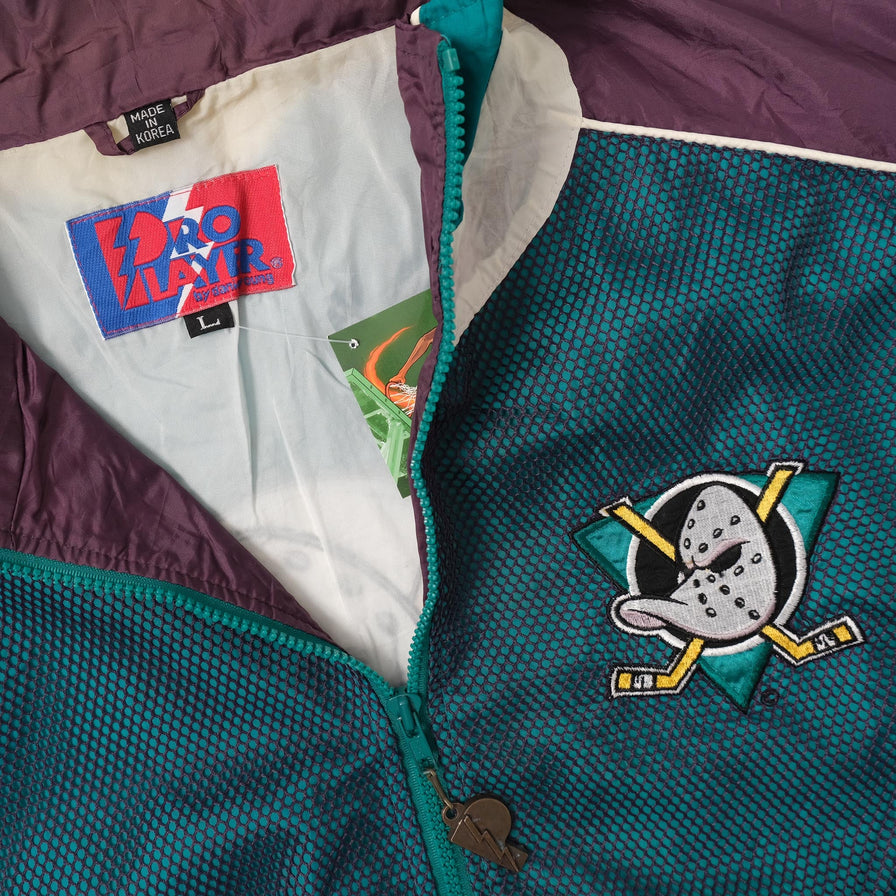 Vintage Mighty Ducks Track Jacket Large 