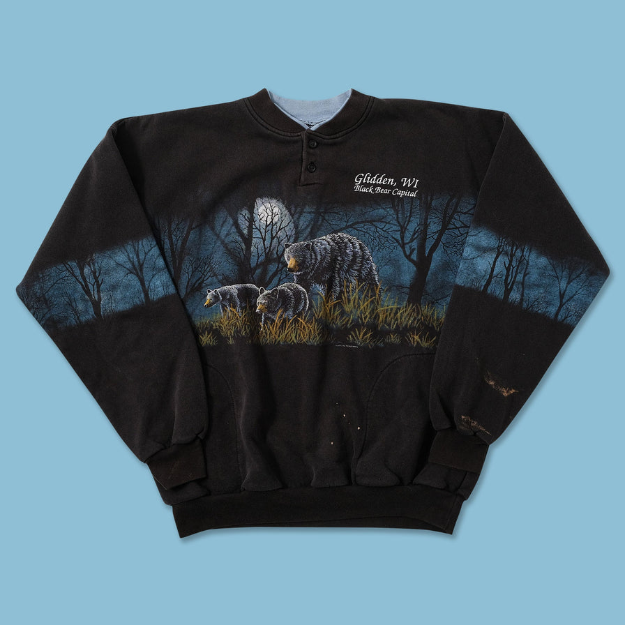Vintage Black Bear Sweater Large 