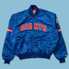 Vintage Starter New York Giants Satin Bomber Jacket Large 