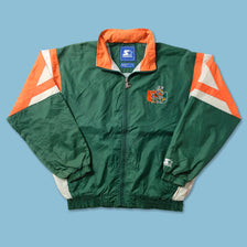 Vintage Starter Miami Hurricanes Track Jacket Large 