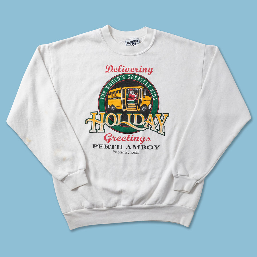 Vintage Holiday Greetings Sweater Medium 