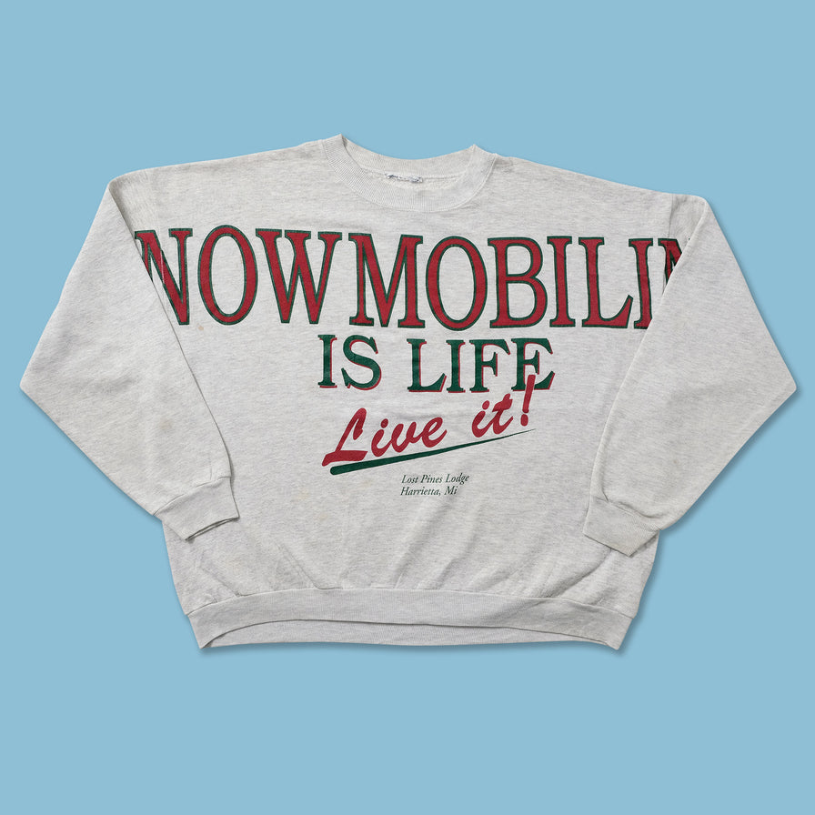 Vintage Snowmobile Sweater Large 