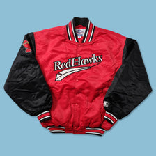 Vintage Starter Fargo Redhawks Varsity Jacket Large 