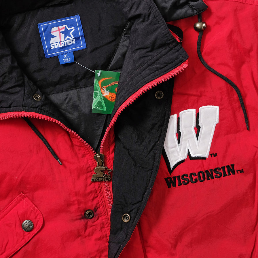 Vintage Starter Wisconsin Badgers Padded Jacket XLarge 