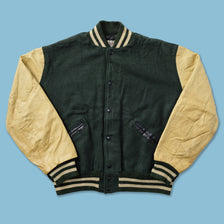 Vintage Leather Varsity Jacket Large 