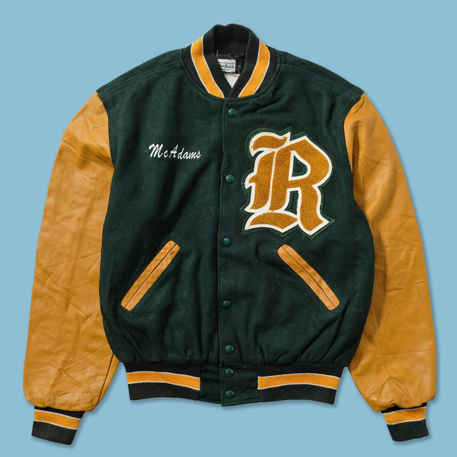 Vintage Leather Varsity Jacket Small 