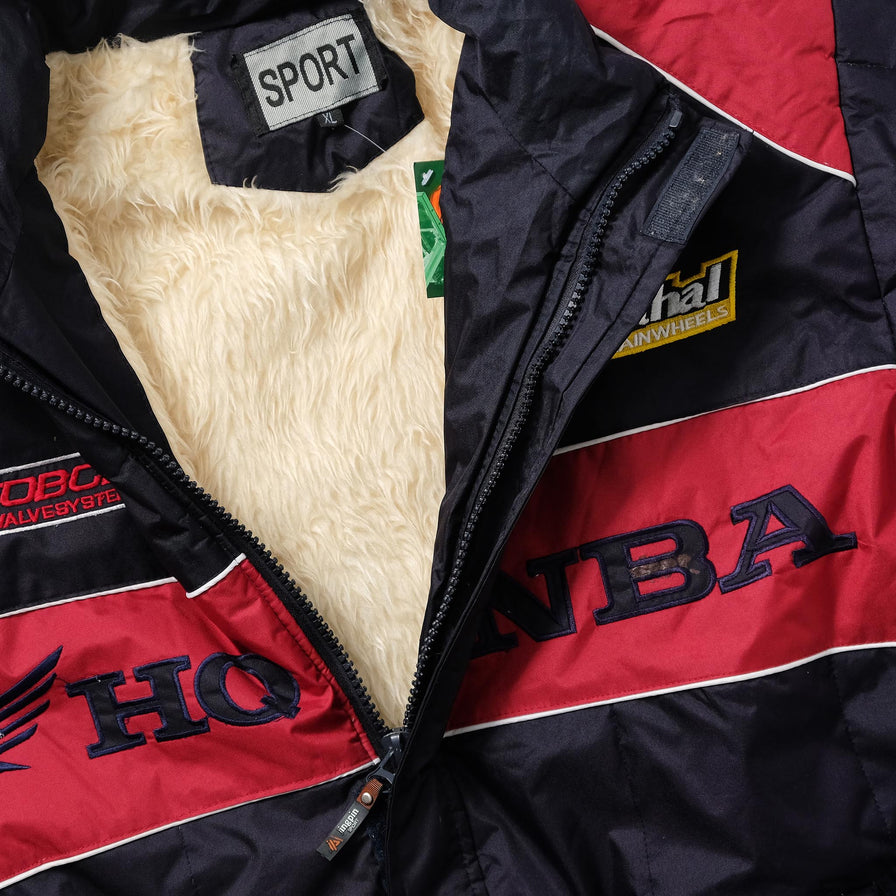 Vintage Racing Puffer Jacket XLarge 