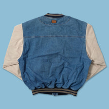 Vintage Denim Varsity Jacket XLarge