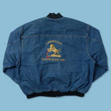 Vintage Lionheart Industries Denim Varsity Jacket XLarge