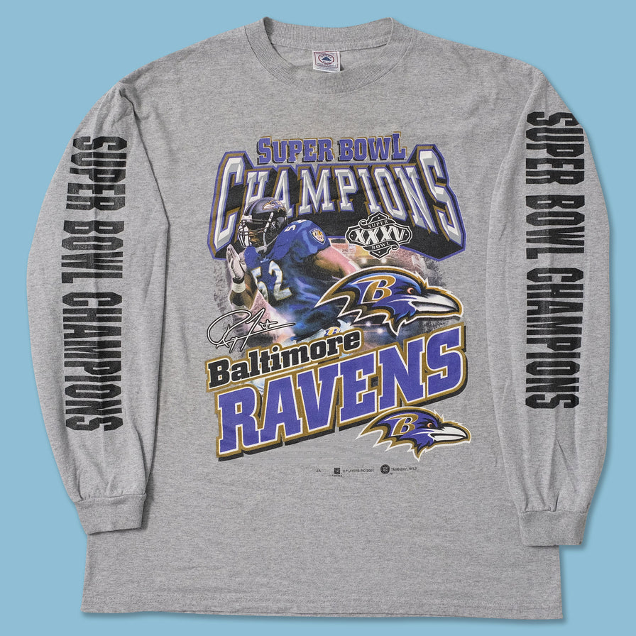 2001 Baltimore Ravens Super Bowl Longsleeve Medium - Double Double Vintage