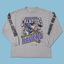 2001 Baltimore Ravens Super Bowl Longsleeve Medium - Double Double Vintage
