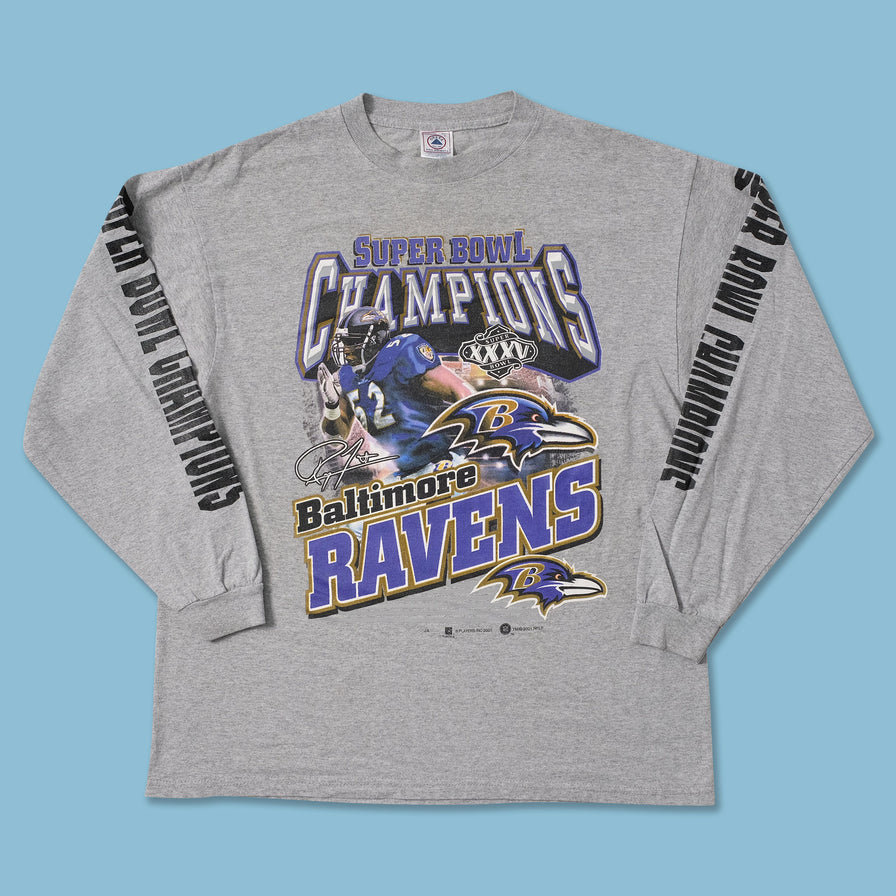 2001 Baltimore Ravens Super Bowl Longsleeve Medium - Double Double Vintage