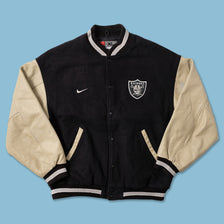 Vintage Nike Oakland Raiders Varsity Jacket Large - Double Double Vintage