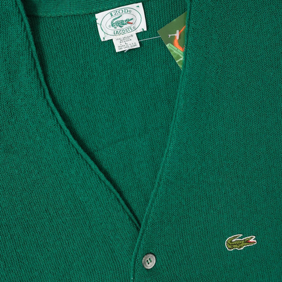 Vintage Lacoste Knit. Cardigan Large 