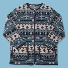 VIntage Patterned Fleece Jacket Small 