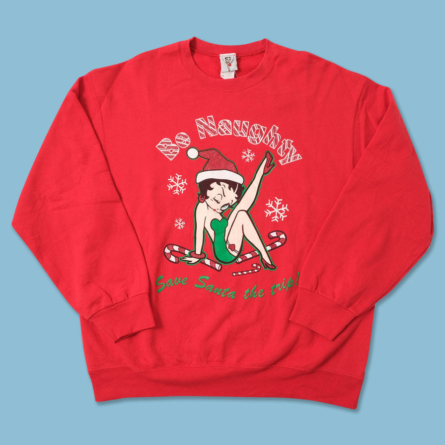 Vintage Betty Boob Christmas Sweater Large 