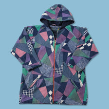 Vintage Patterned Fleece Jacket XLarge 