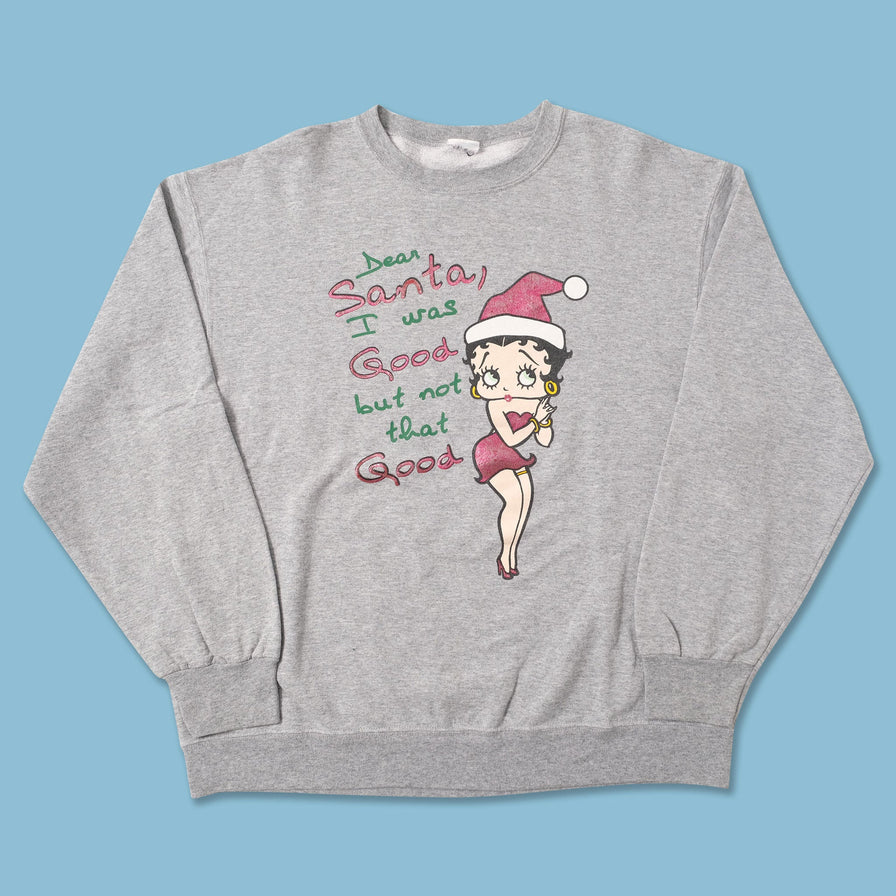 Vintage Betty Boob Christmas Sweater Large 