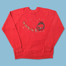 Vintage Santa Claus Sweater Medium 