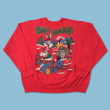 Vintage Looney Tunes Christmas Sweater XLarge 