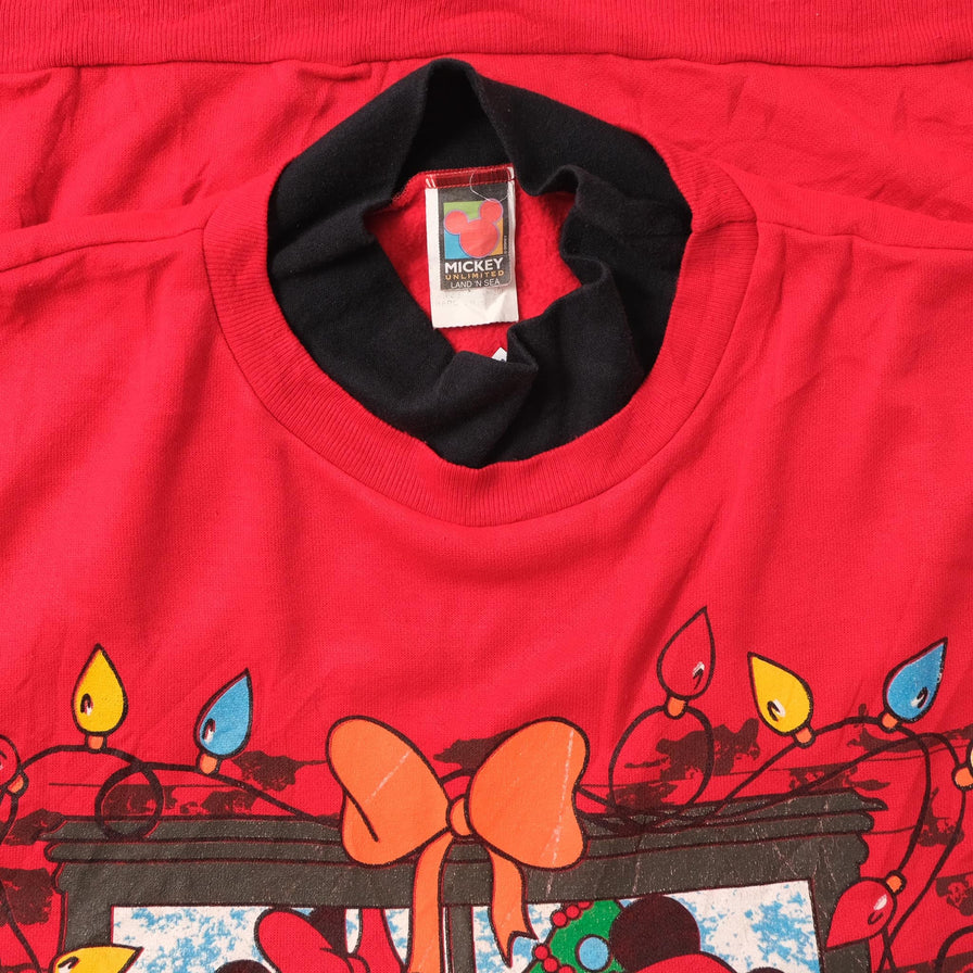 Vintage Mickey Mouse Christmas Sweater XLarge 