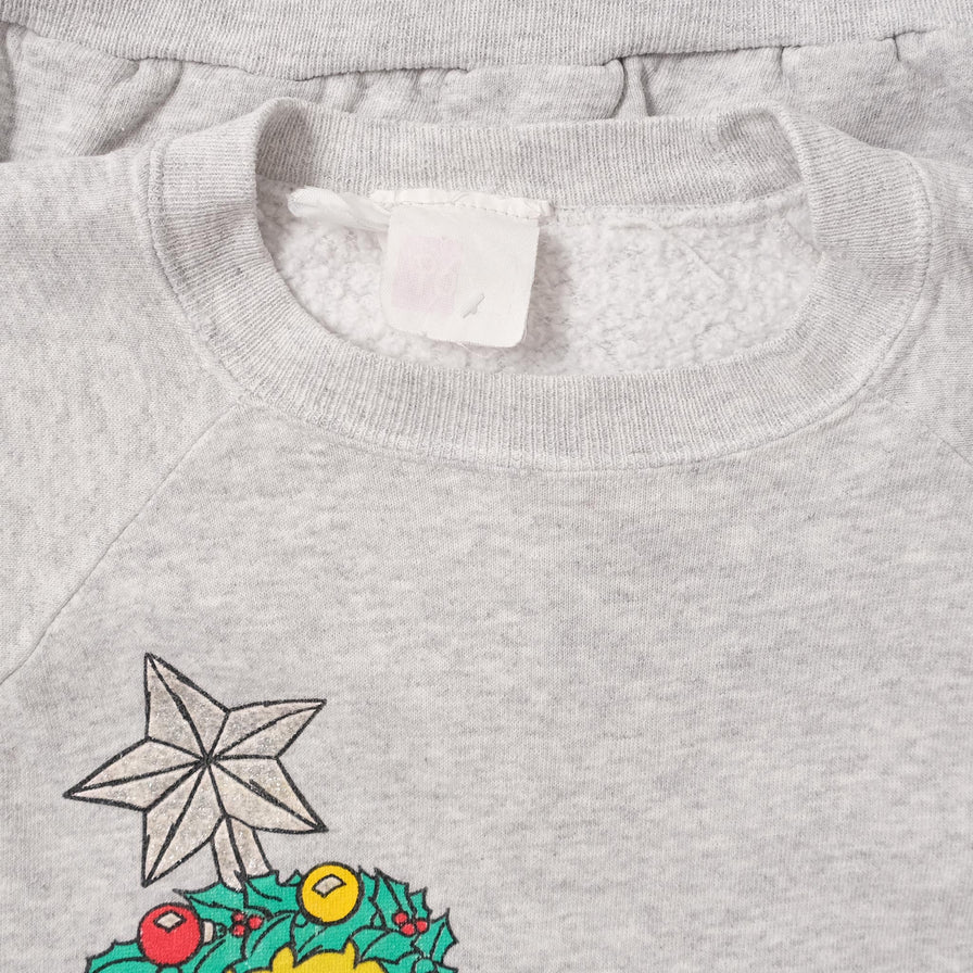 Vintage Pooh Christmas Sweater Large 
