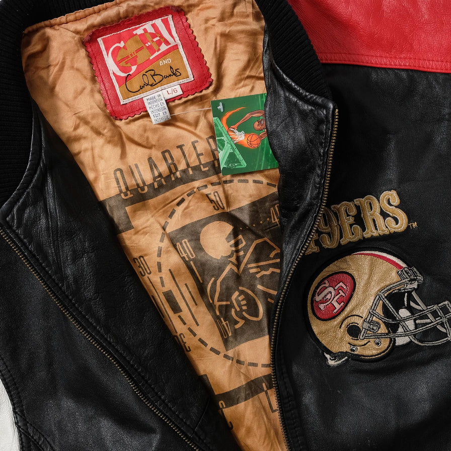 Vintage San Francisco 49ers Leather Jacket Large 