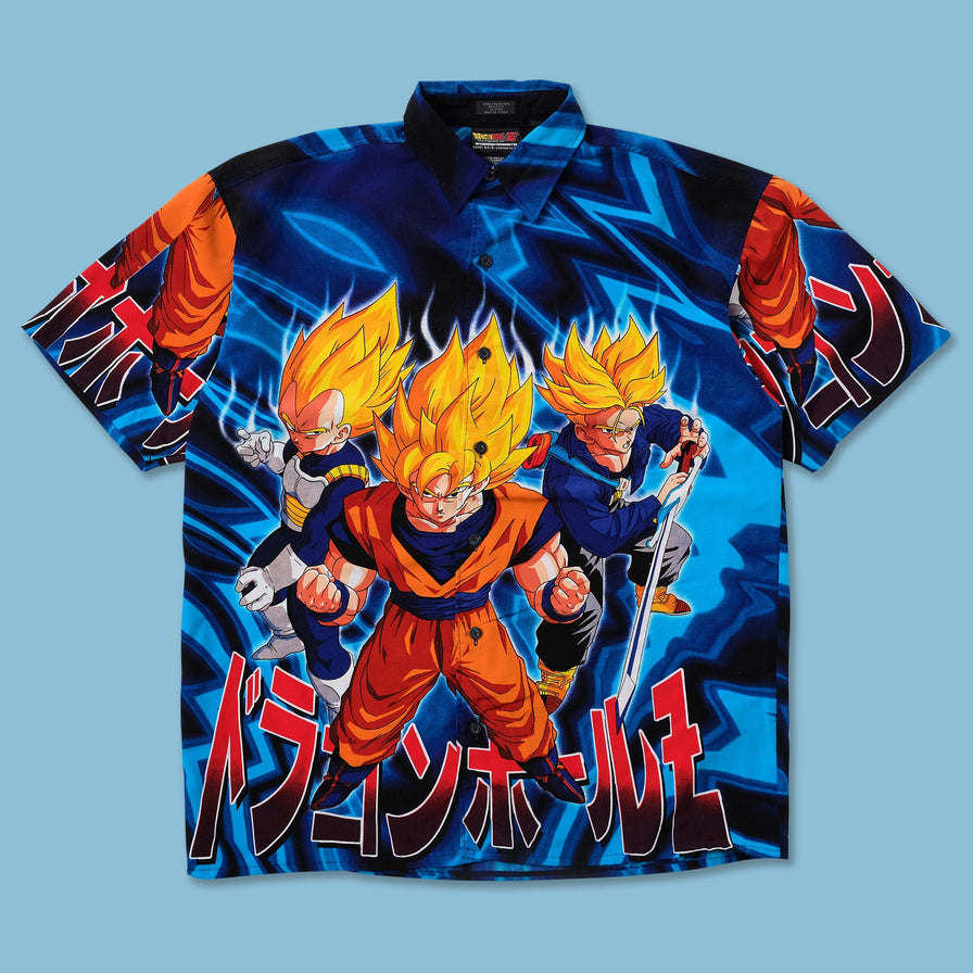 2001 Dragonball Z Pattern Shirt XLarge 