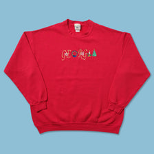 Vintage Georgia Christmas Sweater Large 