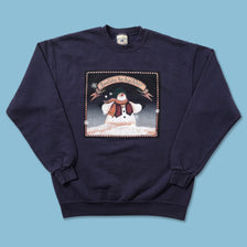 Vintage Snowman Sweater Medium 