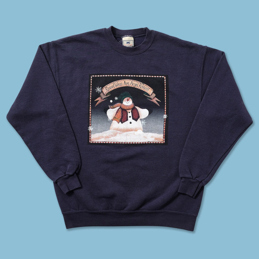 Vintage Snowman Sweater Medium 