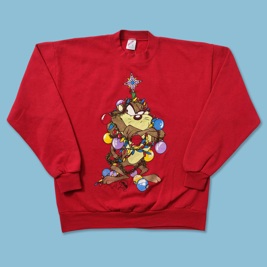 Vintage Taz Christmas Sweater Medium 