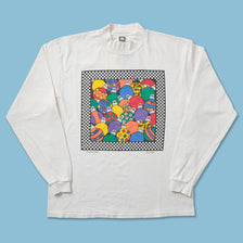 Vintage Christmas Mock Neck Longsleeve Large 