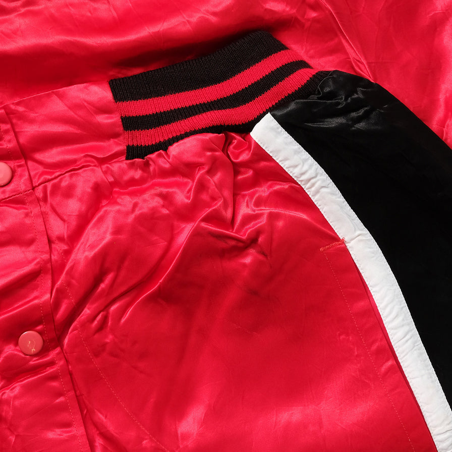 Vintage Satin Varsity Jacket Large 