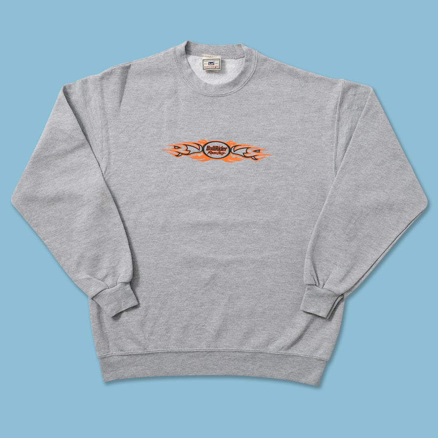 Vintage Bull Rider Race Cars Sweater Small 