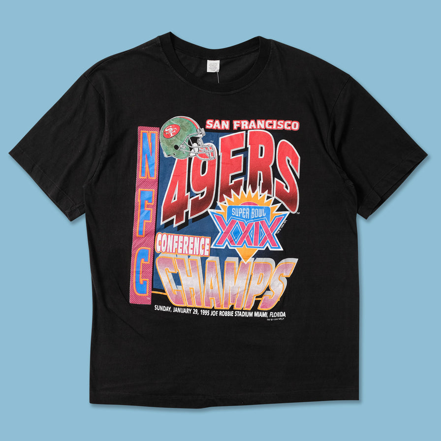 1995 San Francisco 49ers Super Bowl T-Shirt Large - Double Double Vintage